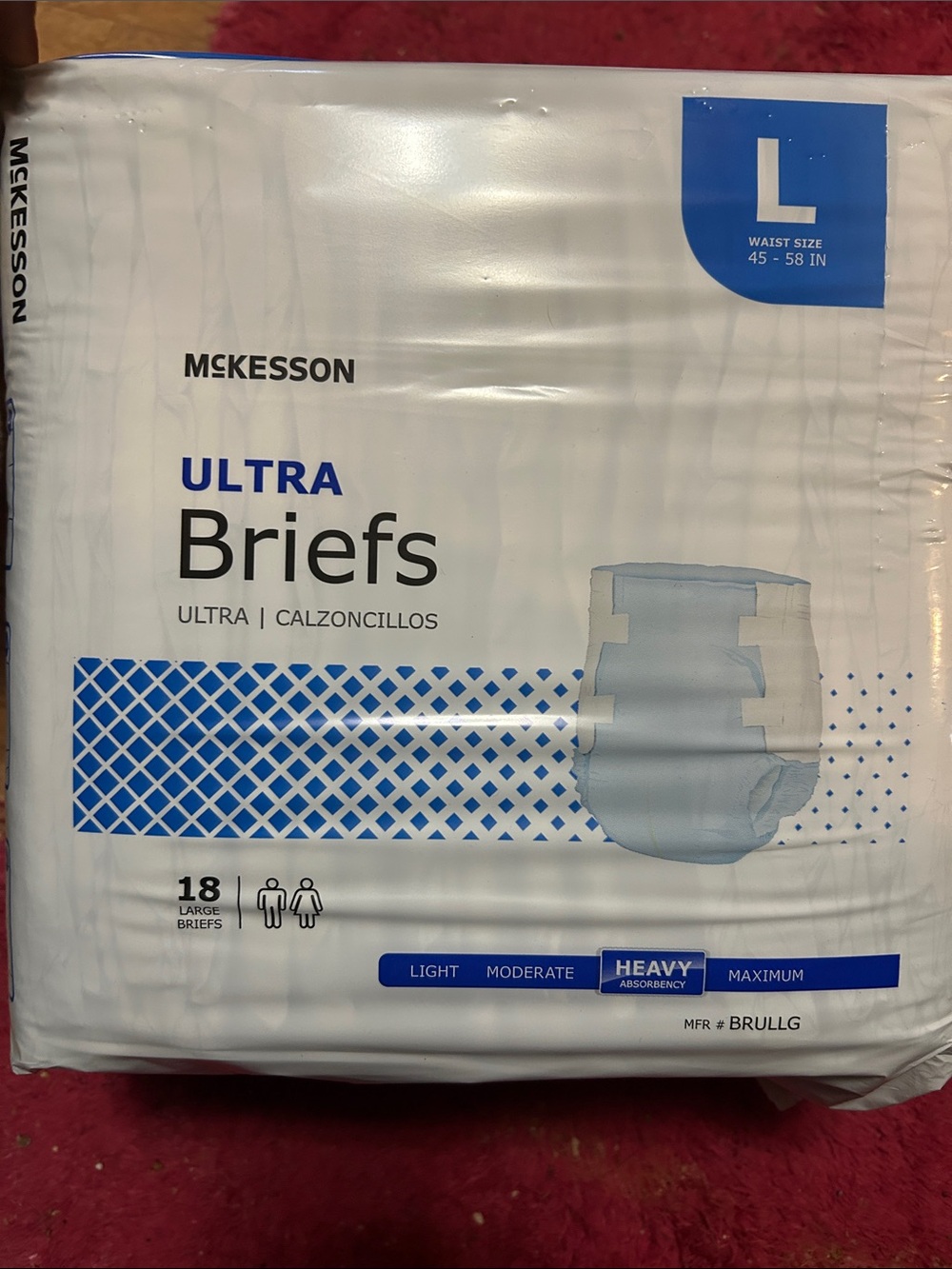 McKesson L Adult Diapers Briefs
Size Large. 18 in package. Several available.